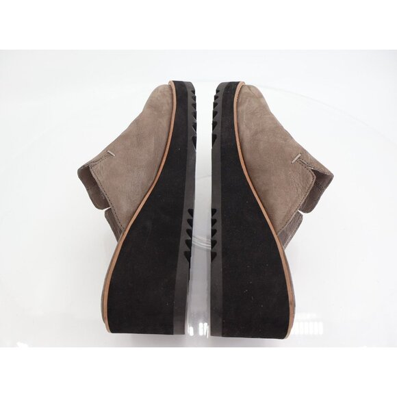 Eileen Fisher Loti Slip On Platform Mules Size 9 Nubuck Leather Beige Slip On - Picture 8 of 13